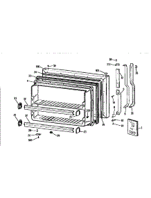 Freezer Door parts for Kenmore Refrigerator 363.9658511 (3639658511, 363 9658511) from AppliancePartsPros.com