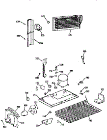 Unit parts for Kenmore Refrigerator 363.9658511 (3639658511, 363 9658511) from AppliancePartsPros.com