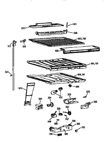 Compartment Separator parts for Kenmore Refrigerator 363.9658512 (3639658512, 363 9658512) from AppliancePartsPros.com