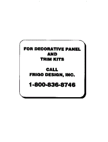 Decorative Panel And Trim Kits parts for Kenmore Refrigerator 363.9658512 (3639658512, 363 9658512) from AppliancePartsPros.com