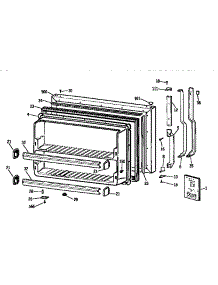 Freezer Door parts for Kenmore Refrigerator 363.9658512 (3639658512, 363 9658512) from AppliancePartsPros.com