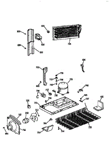 Unit parts for Kenmore Refrigerator 363.9658512 (3639658512, 363 9658512) from AppliancePartsPros.com