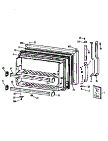 Freezer Door parts for Kenmore Refrigerator 363.9658513 (3639658513, 363 9658513) from AppliancePartsPros.com