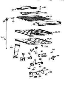 Compartment Separator parts for Kenmore Refrigerator 363.9658513 (3639658513, 363 9658513) from AppliancePartsPros.com