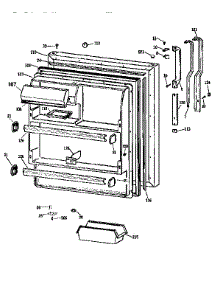 Fresh Food Door parts for Kenmore Refrigerator 363.9658513 (3639658513, 363 9658513) from AppliancePartsPros.com