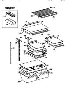 Shelf parts for Kenmore Refrigerator 363.9658513 (3639658513, 363 9658513) from AppliancePartsPros.com