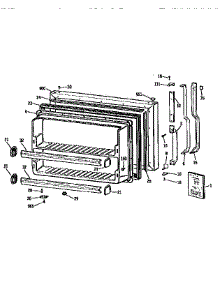 Freezer Door parts for Kenmore Refrigerator 363.9658514 (3639658514, 363 9658514) from AppliancePartsPros.com