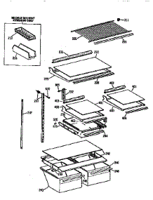 Shelf parts for Kenmore Refrigerator 363.9658514 (3639658514, 363 9658514) from AppliancePartsPros.com