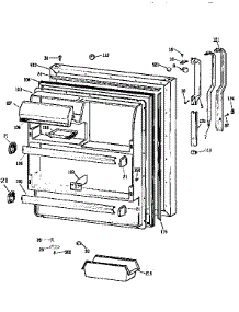 Fresh Food Door parts for Kenmore Refrigerator 363.9658581 (3639658581, 363 9658581) from AppliancePartsPros.com