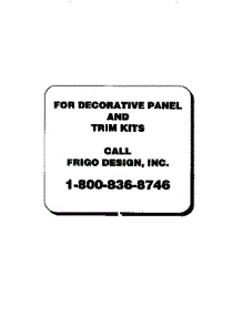 Decorative Panel And Trim Kits parts for Kenmore Refrigerator 363.9658583 (3639658583, 363 9658583) from AppliancePartsPros.com