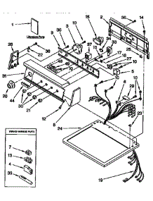 Top And Console Parts parts for Kenmore Dryer 363.96593200 (36396593200, 363 96593200) from AppliancePartsPros.com