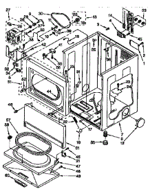 Cabinet Parts parts for Kenmore Dryer 363.96593200 (36396593200, 363 96593200) from AppliancePartsPros.com