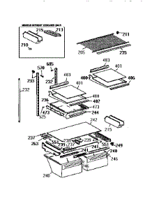 Shelf parts for Kenmore Refrigerator 363.9659612 (3639659612, 363 9659612) from AppliancePartsPros.com
