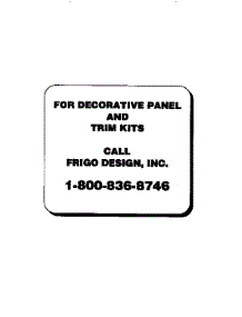 Decorative Panel And Trim Kits parts for Kenmore Refrigerator 363.9659612 (3639659612, 363 9659612) from AppliancePartsPros.com