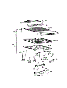 Compartment Separator parts for Kenmore Refrigerator 363.9659613 (3639659613, 363 9659613) from AppliancePartsPros.com