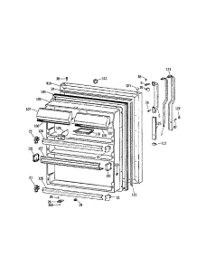 Fresh Food Door parts for Kenmore Refrigerator 363.9659613 (3639659613, 363 9659613) from AppliancePartsPros.com