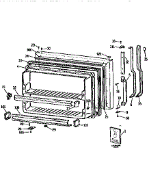 Freezer Door parts for Kenmore Refrigerator 363.9659684 (3639659684, 363 9659684) from AppliancePartsPros.com