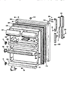 Fresh Food Door parts for Kenmore Refrigerator 363.9659684 (3639659684, 363 9659684) from AppliancePartsPros.com
