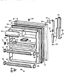 Fresh Food Door parts for Kenmore Refrigerator 363.9661584 (3639661584, 363 9661584) from AppliancePartsPros.com