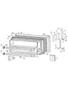 Freezer Door parts for Kenmore Refrigerator 363.9661719 (3639661719, 363 9661719) from AppliancePartsPros.com
