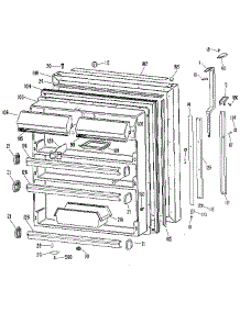 Fresh Food Door parts for Kenmore Refrigerator 363.9661781 (3639661781, 363 9661781) from AppliancePartsPros.com