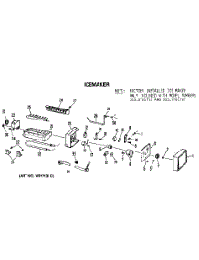 Icemaker parts for Kenmore Refrigerator 363.9661787 (3639661787, 363 9661787) from AppliancePartsPros.com