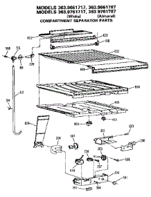 Comparment Separator / Divider Block parts for Kenmore Refrigerator 363.9661787 (3639661787, 363 9661787) from AppliancePartsPros.com