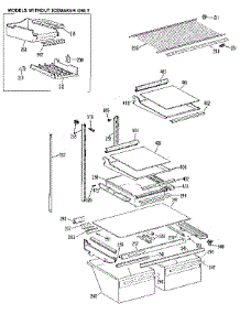 Shelf parts for Kenmore Refrigerator 363.9661819 (3639661819, 363 9661819) from AppliancePartsPros.com