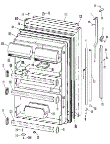 Fresh Food Door parts for Kenmore Refrigerator 363.9661889 (3639661889, 363 9661889) from AppliancePartsPros.com