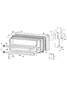 Freezer Door parts for Kenmore Refrigerator 363.9661889 (3639661889, 363 9661889) from AppliancePartsPros.com