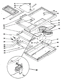 Main Top Cook Surface parts for Kenmore Range 628.9507710 (6289507710, 628 9507710) from AppliancePartsPros.com