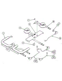 Burner / Manifold Assembly parts for Kenmore Cooktop 629.12103 (62912103, 629 12103) from AppliancePartsPros.com