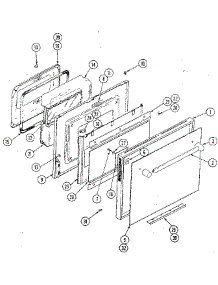Door parts for Kenmore Range 629.20245 (62920245, 629 20245) from AppliancePartsPros.com