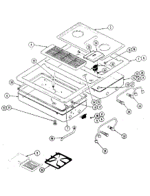 Top / Grill Pan parts for Kenmore Range 629.20245 (62920245, 629 20245) from AppliancePartsPros.com