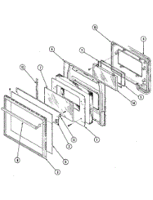 Door parts for Kenmore Wall Oven 629.21136 (62921136, 629 21136) from AppliancePartsPros.com