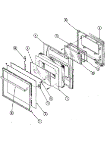 Upper Door parts for Kenmore Wall Oven 629.21137 (62921137, 629 21137) from AppliancePartsPros.com