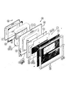 Door parts for Kenmore Wall Oven 629.21238 (62921238, 629 21238) from AppliancePartsPros.com