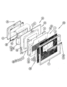Door parts for Kenmore Wall Oven 629.21239 (62921239, 629 21239) from AppliancePartsPros.com