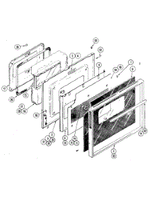 Door Lower Oven parts for Kenmore Wall Oven 629.21336 (62921336, 629 21336) from AppliancePartsPros.com