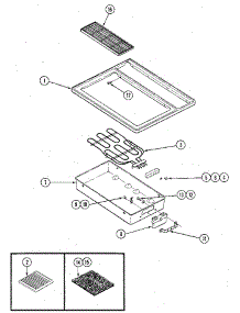 Top Assembly parts for Kenmore Cooktop 629.22001 (62922001, 629 22001) from AppliancePartsPros.com