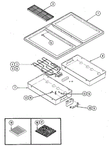 Top Assembly parts for Kenmore Cooktop 629.22112 (62922112, 629 22112) from AppliancePartsPros.com