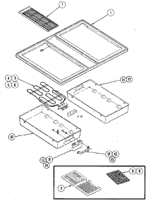 Top Assembly parts for Kenmore Cooktop 629.22114 (62922114, 629 22114) from AppliancePartsPros.com