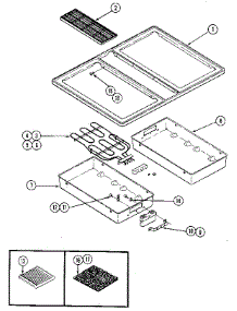 Top Assembly parts for Kenmore Cooktop 629.22116 (62922116, 629 22116) from AppliancePartsPros.com