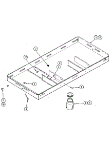 Burner Box parts for Kenmore Cooktop 629.22401 (62922401, 629 22401) from AppliancePartsPros.com