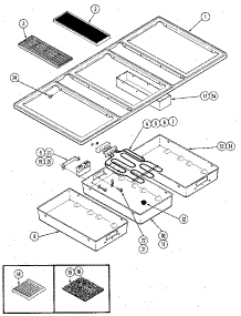 Top Assembly parts for Kenmore Cooktop 629.22401 (62922401, 629 22401) from AppliancePartsPros.com