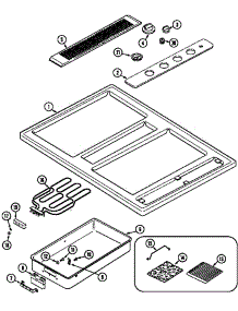 Top Assembly parts for Kenmore Cooktop 629.42765 (62942765, 629 42765) from AppliancePartsPros.com