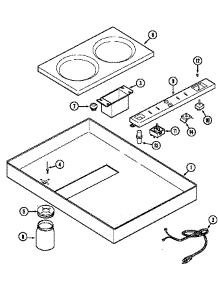 Burner Box Assembly parts for Kenmore Cooktop 629.42865 (62942865, 629 42865) from AppliancePartsPros.com