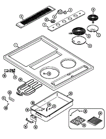 Top Assembly parts for Kenmore Cooktop 629.42869 (62942869, 629 42869) from AppliancePartsPros.com