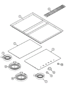 Top Assembly parts for Kenmore Cooktop 629.42979 (62942979, 629 42979) from AppliancePartsPros.com