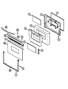 Door (Serial Prefix 11) parts for Kenmore Range 629.45765 (62945765, 629 45765) from AppliancePartsPros.com